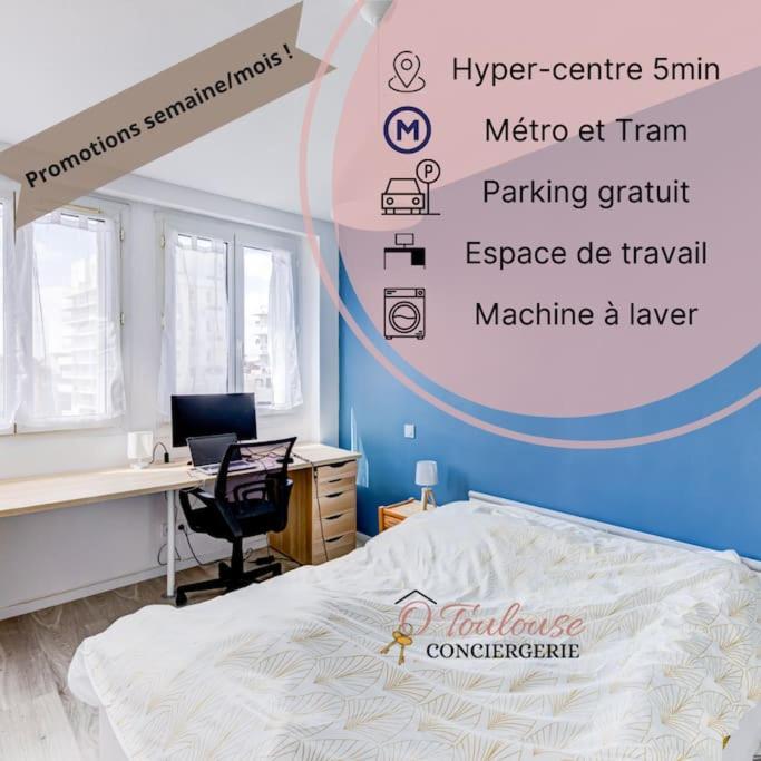 Pensión Le Central - Chambre Privative Avec Salon Et Terrasse Privee Toulouse